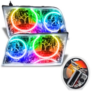 Ford Crown Victoria Headlight Assemblies - ORACLE Lighting - SMD Halogen ColorSHIFT - Chrome - `98-`11